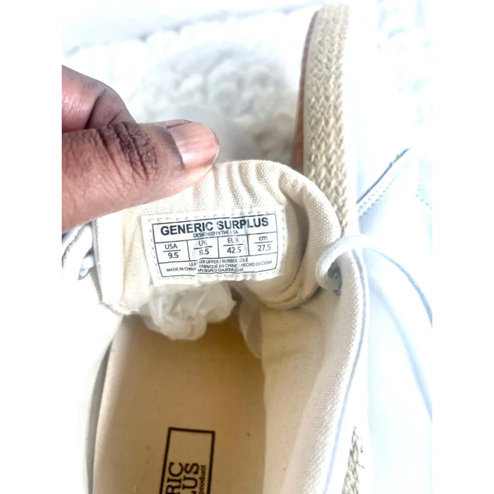 Generic Surplus Wharf white leather chukka-style shoes men size 9.5